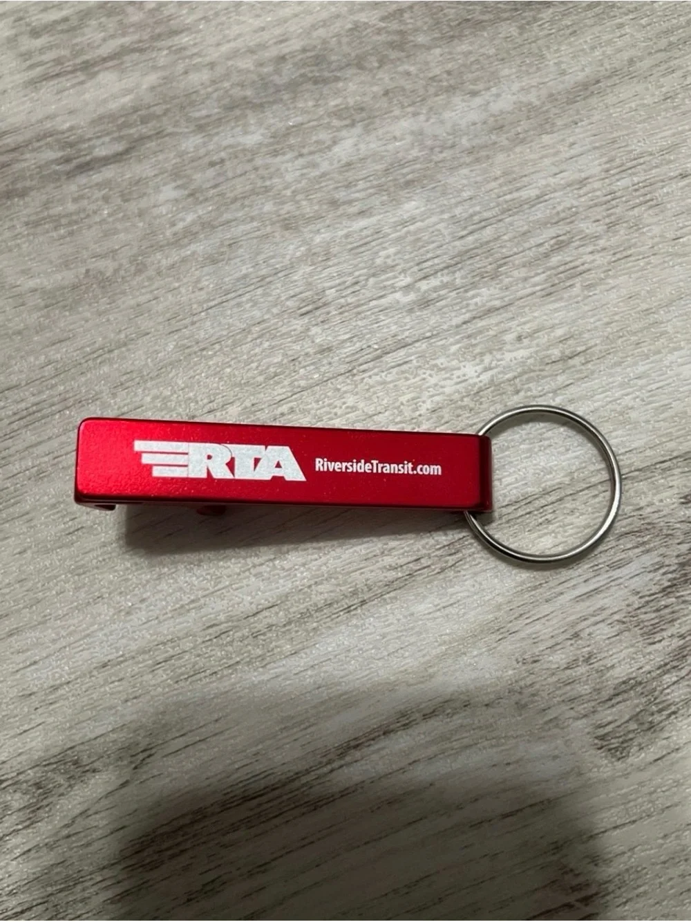 RTA red metal bottle opener Keychain